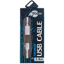 USB подовжувач Atcom USB 2.0 AM/AF 0.8m білий (13424)