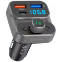 FM-трансмітер Proove FM Launcher Luxor SE 36W (PD+QC3.0) Type-C+USB Gray (FMLX20120003)
