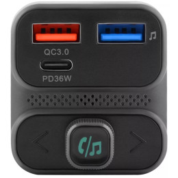 FM-трансмиттер Proove FM Launcher Luxor SE 36W (PD+QC3.0) Type-C+USB Gray (FMLX20120003) 2
