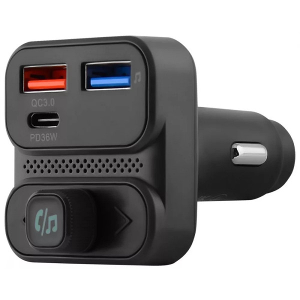 FM-трансмітер Proove FM Launcher Luxor SE 36W (PD+QC3.0) Type-C+USB Gray (FMLX20120003)