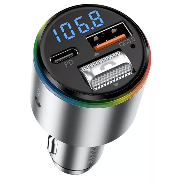 FM-трансмиттер Proove FM Launcher Power Drive 30W (PD+QC3.0) Type-C+USB+AUX Silver (FMPD30110006)
