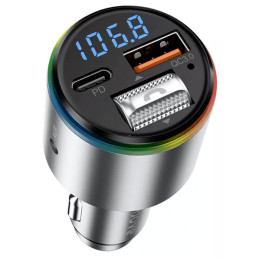 FM-трансмиттер Proove FM Launcher Power Drive 30W (PD+QC3.0) Type-C+USB+AUX Silver (FMPD30110006)