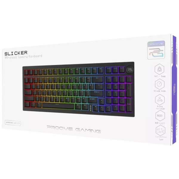Клавіатура Proove Gaming Slicker (Ukraine Layout) Black (WKSL00022401)