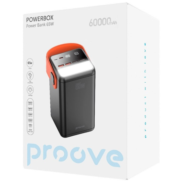 Power Bank Proove Powerbox 65W 60000mAh Black (PBPB65412201)