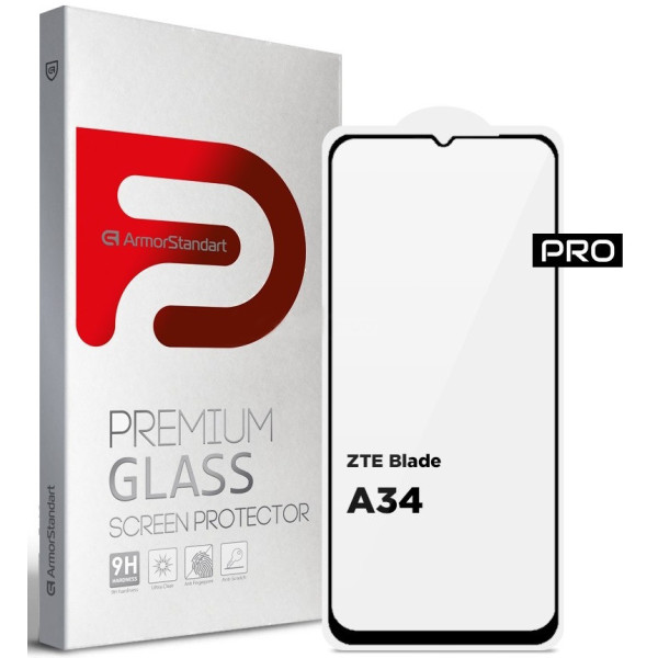 Захисне скло ArmorStandart для ZTE Blade A34 Black (ARM78902)