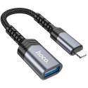 Адаптер Hoco UA24 Lightning to USB Metal Gray