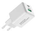 Мережевий зарядний пристрій ArmorStandart AR372 45W GaN Type-C + USB White (ARM77550)