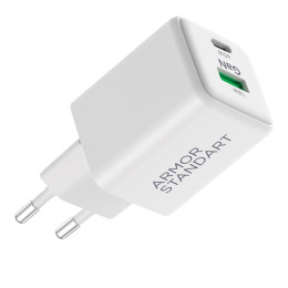 Сетевое зарядное устройство ArmorStandart AR372 45W GaN Type-C + USB White (ARM77550) 2