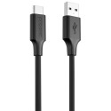 Кабель Proove Striped Silicone USB to Type-C 1m Black (CCSS60001201)