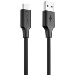 Кабель Proove Striped Silicone USB to Type-C 1m Black (CCSS60001201)