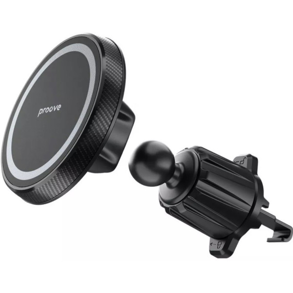 Автомобильный держатель Proove Carbon Magnetic Air Outlet Car Mount Magnetic Ring Black (CHCM00000001)
