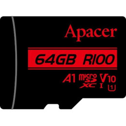 Карта памяти Apacer microSDXC 64GB UHS-I Class 10 + SD-адаптер (AP64GMCSX10UB-R) 2