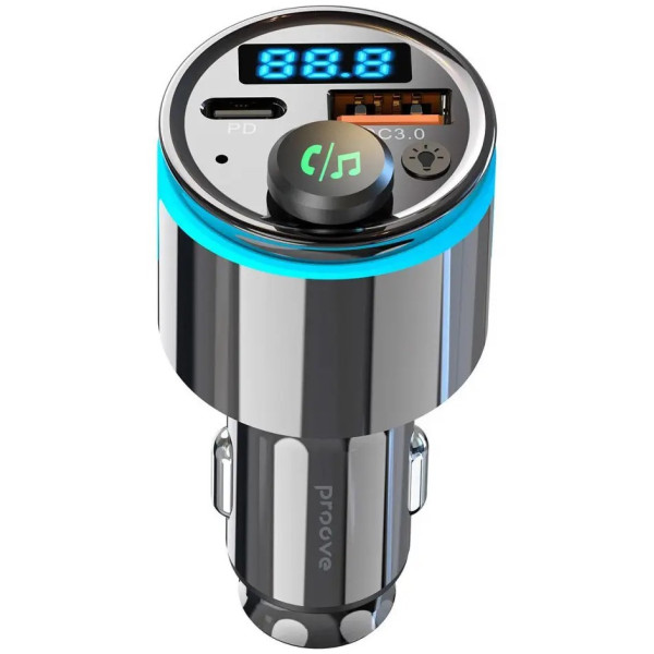 FM-трансмітер Proove FM Launcher Nexus 30W (PD+QC3.0) Type-C+USB Black (FMNX30110001)
