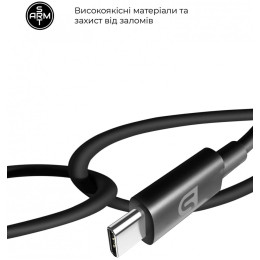 Сетевое зарядное устройство ArmorStandart AR-TA800 USB-C 25W + cable Type-C to Type-C Black (ARM77720)