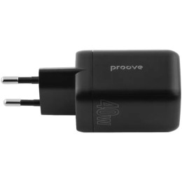 Мережевий зарядний пристрій Proove Silicone Power 40W (Type-C + Type-C) Black (WCSP4020001)