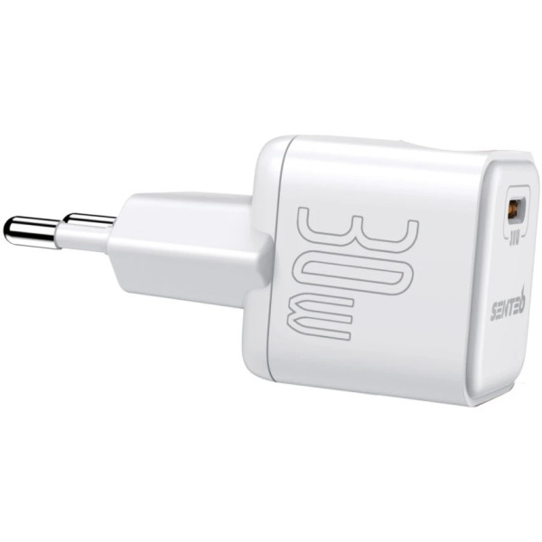 Сетевое зарядное устройство SENTEO Z-09 1Port USB-C PD 30W White