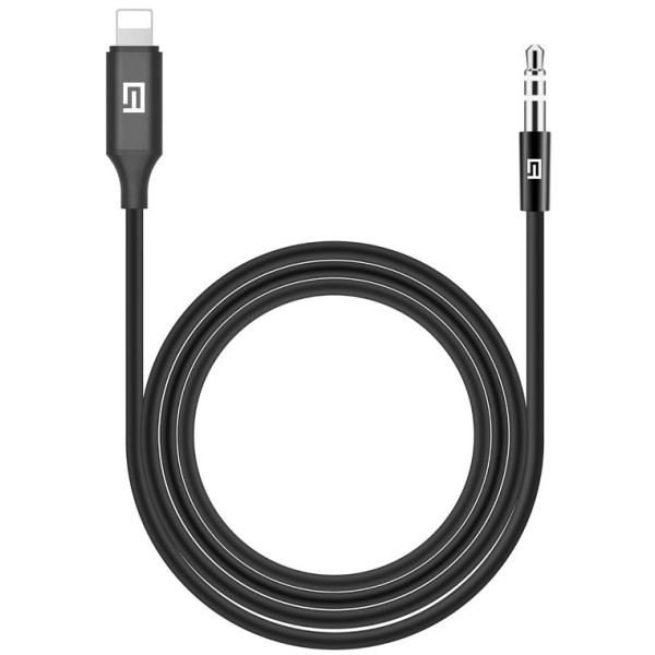 Аудіо-кабель ArmorStandart Lightning Male to 3.5mm (mini-Jack) Male 1m Black (ARM76889)
