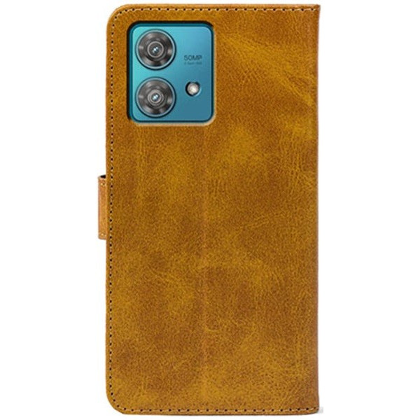 Чехол-книжка Crazy Horse Clasic для Motorola Edge 40 Neo Camel (Front)