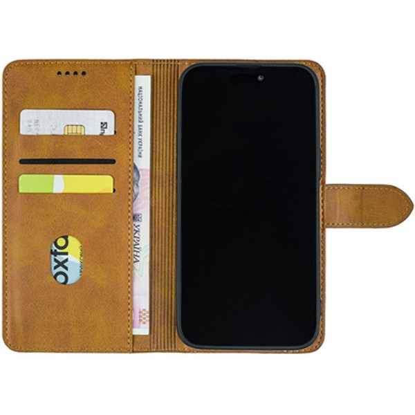 Чехол-книжка Crazy Horse Clasic для Motorola Edge 40 Neo Camel (Front)