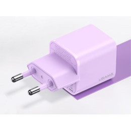 Мережевий зарядний пристрій Usams US-CC186 single USB-C PD3.0 30W 3A Purple 2