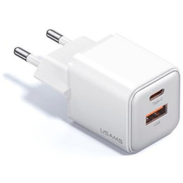 Сетевое зарядное устройство Usams US-CC189 double USB-A/USB-C QC&PD3.0 30W 3A White 2