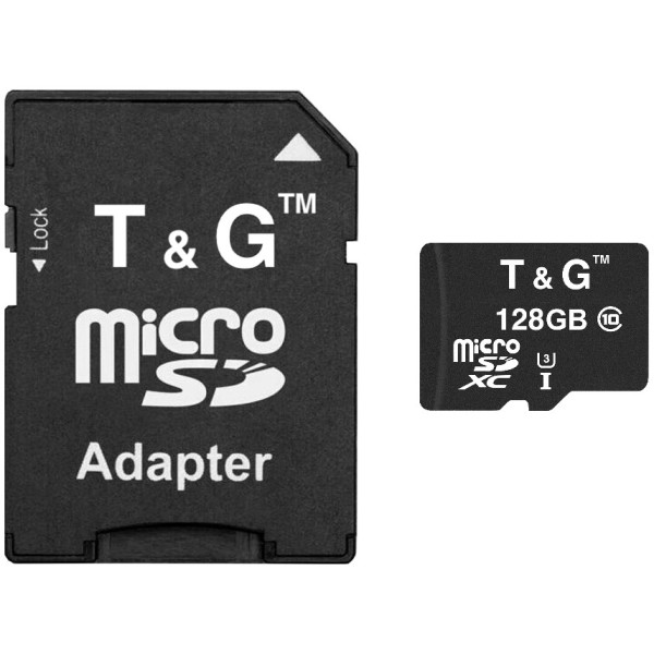 Карта пам'яті T&G microSDXC 128GB UHS-I U3 Class 10 + SD-adapter (TG-128GBSD10U3-01)
