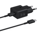 Мережевий зарядний пристрій Samsung 25W Travel Adapter + cable Type-C Black (EP-T2510XBEGEU)
