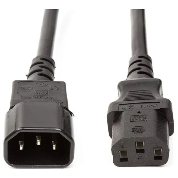 Кабель силовий Atcom PC-Monitor (перемичка) 0.75мм IEC C13-C14 1.8м Black (10118)