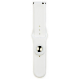 Ремешок Silicone для Samsung Watch Active/Galaxy S4 42mm/Gear S2/Xiaomi Amazfit (20mm) White