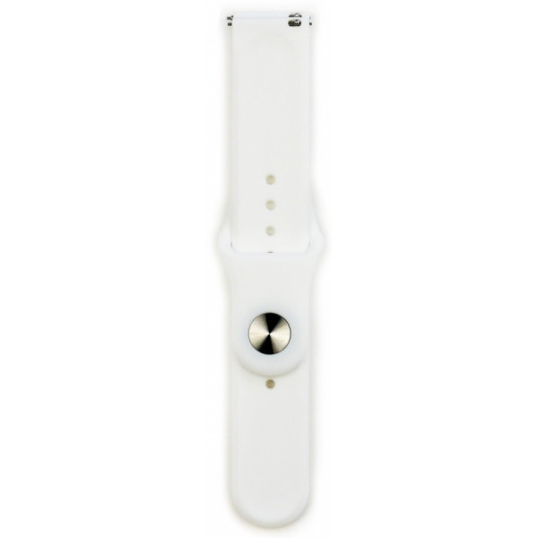Ремінець Silicone для Samsung Watch Active/Galaxy S4 42mm/Gear S2/Xiaomi Amazfit (20mm) White