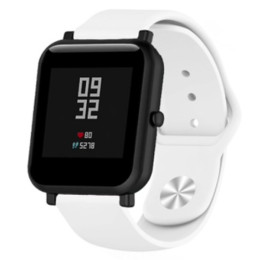 Ремінець Silicone для Samsung Watch Active/Galaxy S4 42mm/Gear S2/Xiaomi Amazfit (20mm) White 2