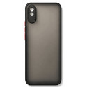Чехол Bumper Matte для Xiaomi Redmi 9A Black/Red