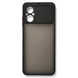Чехол Bumper Matte для Xiaomi Poco M5 Black/Red