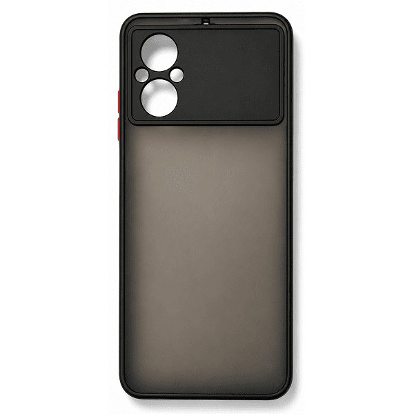 Чехол Bumper Matte для Xiaomi Poco M5 Black/Red