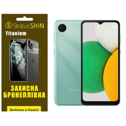 Поліуретанова плівка StatusSKIN Titanium для Samsung A03 Core A032F Глянцева