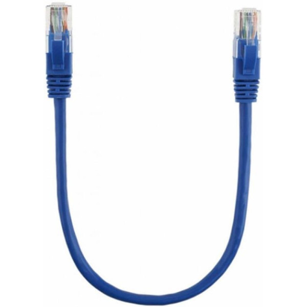 Патч-корд Ritar PCR-CCA/0.3Be/11358 UTP литий CCA RJ45 Cat.5e 0,3m Синій