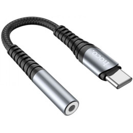 Адаптер Hoco LS33 Type-C to 3.5mm Metal Gray