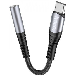 Адаптер Hoco LS33 Type-C to 3.5mm Metal Gray 2