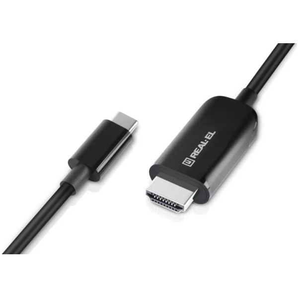 Кабель REAL-EL CHD-180 HDMI - USB Type-C (M/M) 1.8 м Black (EL123500044)