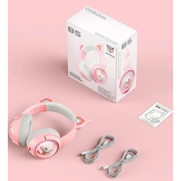 Bluetooth-гарнітура Onikuma B5 Pink