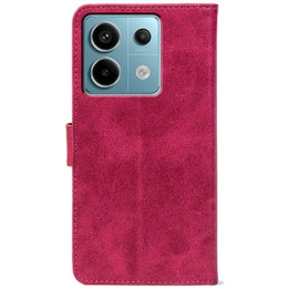 Чохол-книжка Crazy Horse Clasic для Xiaomi Redmi Note 13 Pro 5G/Poco X6 5G Magenta (Front) 2