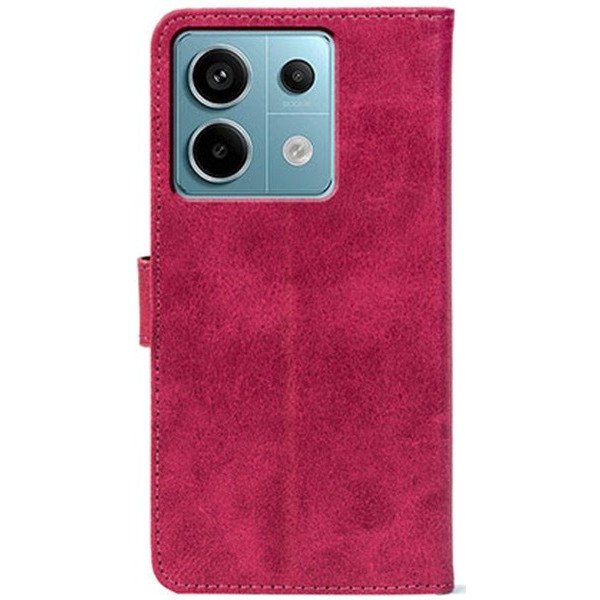 Чехол-книжка Crazy Horse Clasic для Xiaomi Redmi Note 13 Pro 5G/Poco X6 5G Magenta (Front)