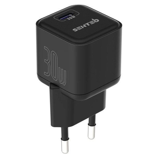 Мережевий зарядний пристрій SENTEO Z-09 1Port USB-C PD 30W Black
