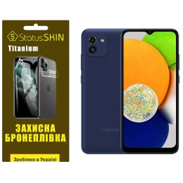 Полиуретановая пленка StatusSKIN Titanium для Samsung A03 A035 Глянцевая