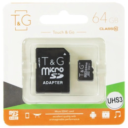 Карта пам'яті T&G microSDXC 64GB UHS-I Class 10 + SD-adapter (TG-64GBSDCL10-01) 2