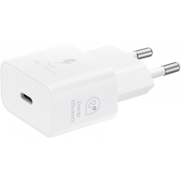 Мережевий зарядний пристрій Samsung 25W Travel Adapter + cable Type-C White (EP-T2510XWEGEU)