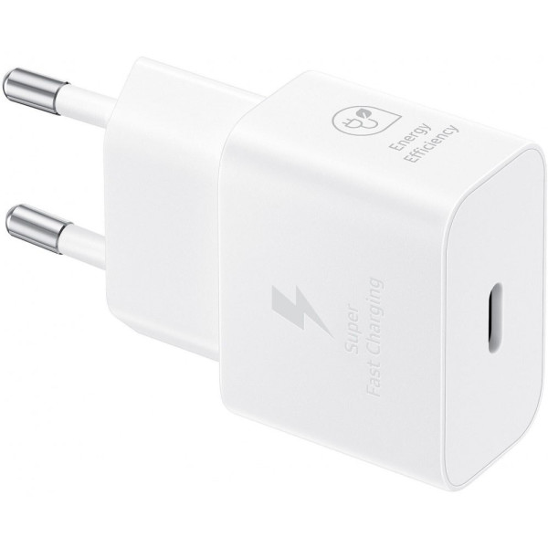 Мережевий зарядний пристрій Samsung 25W Travel Adapter + cable Type-C White (EP-T2510XWEGEU)