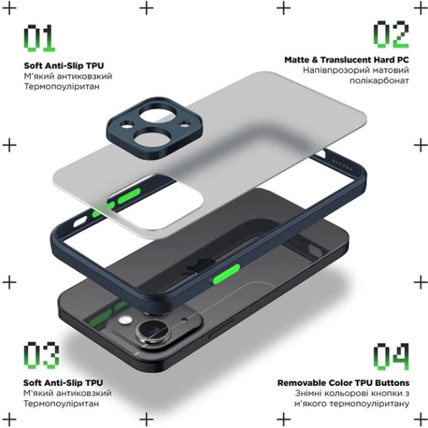 Панель ArmorStandart Frosted Matte для Xiaomi Redmi Note 13 5G Navy Blue (ARM71883)