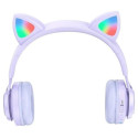 Bluetooth-гарнітура Hoco W39 Cat Ear Kids BT Purple