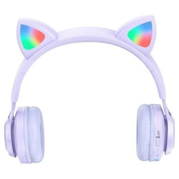 Bluetooth-гарнітура Hoco W39 Cat Ear Kids BT Purple